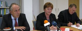 Pressekonferenz Renate Licht (DGB), Matthias Machnig (SPD) und Bodo Ramelow (DIE LINKE)